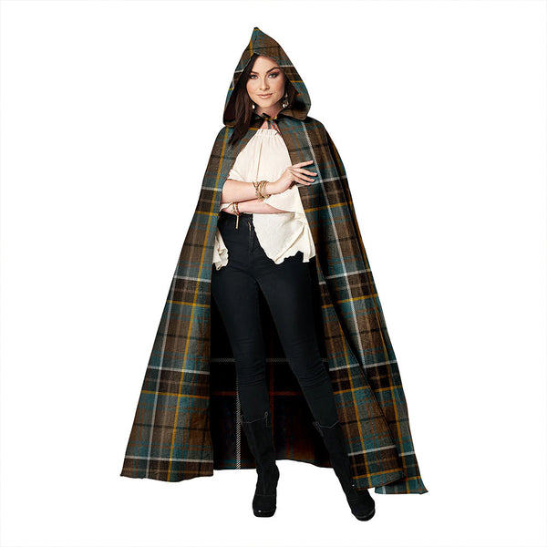 MacAlpine Weathered Clan Badge Tartan Hooded Cloak