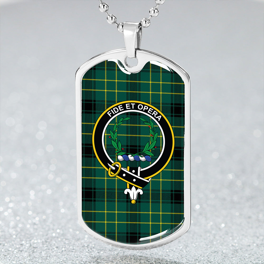 MacArthur 1815 Modern Clan Badge Classic Tartan Dog Tag Necklace