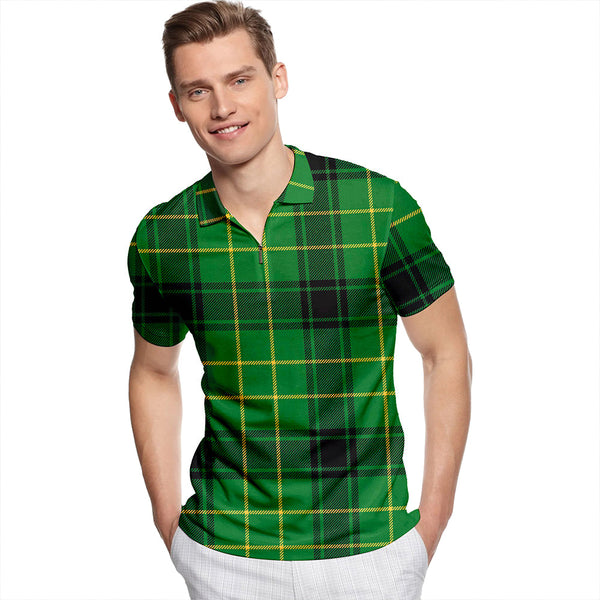 MacArthur 1815 #2 Ancient Tartan Classic Lapel Zip Short Sleeve Polo