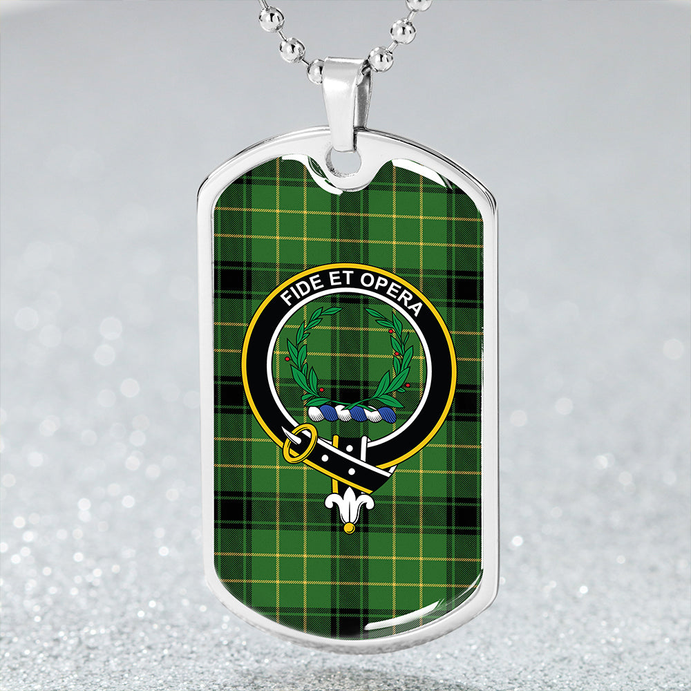 MacArthur 1815 #2 Ancient Clan Badge Classic Tartan Dog Tag Necklace