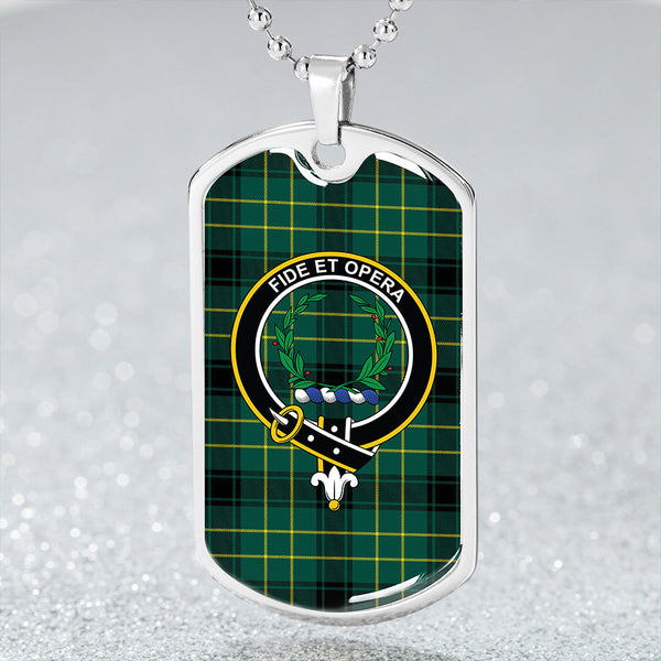 MacArthur 1815 #2 Modern Clan Badge Classic Tartan Dog Tag Necklace