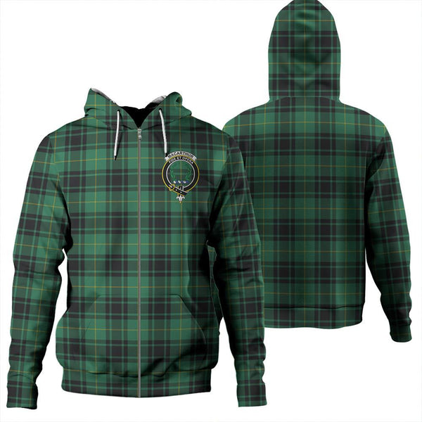 MacArthur Ancient Tartan Classic Crest Zipper Hoodie