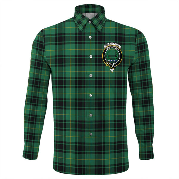 MacArthur Ancient Tartan Classic Crest Long Sleeve Button Shirt