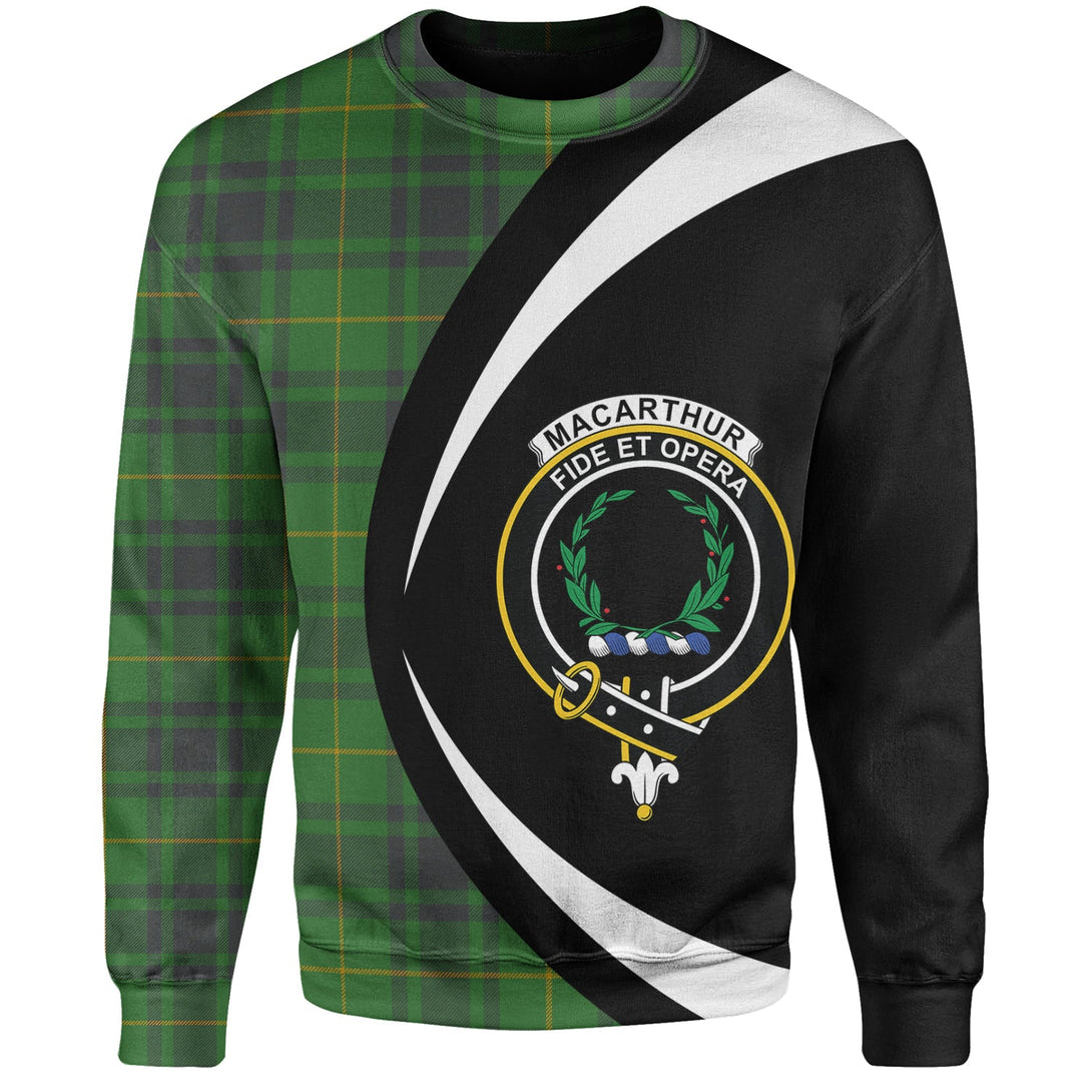 MacArthur Ancient Clan Badge Tartan Sweatshirt Circle Style Personalized