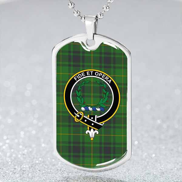 MacArthur Ancient Clan Badge Classic Tartan Dog Tag Necklace