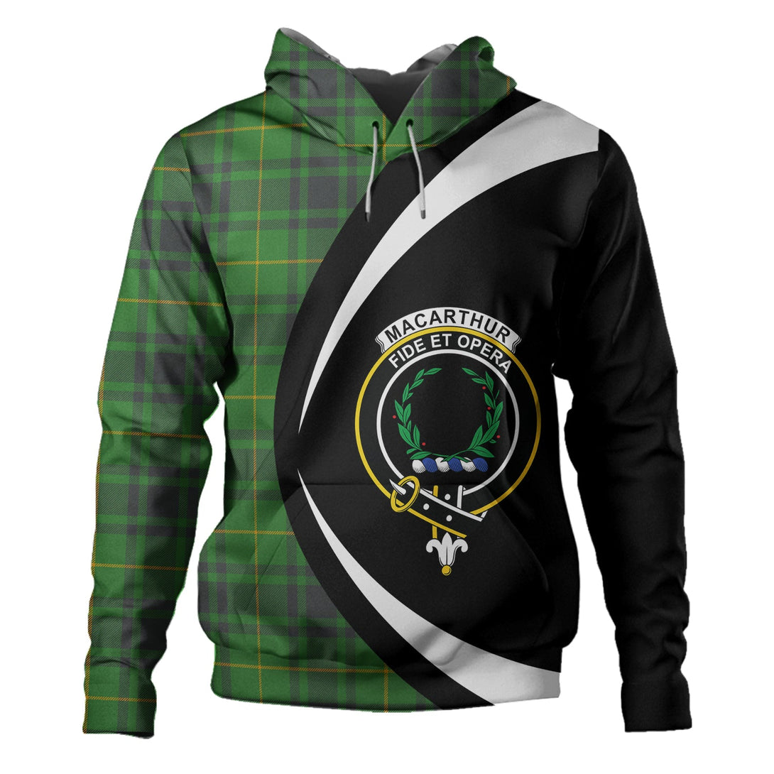 MacArthur Ancient Clan Badge Tartan Hoodie Circle Style