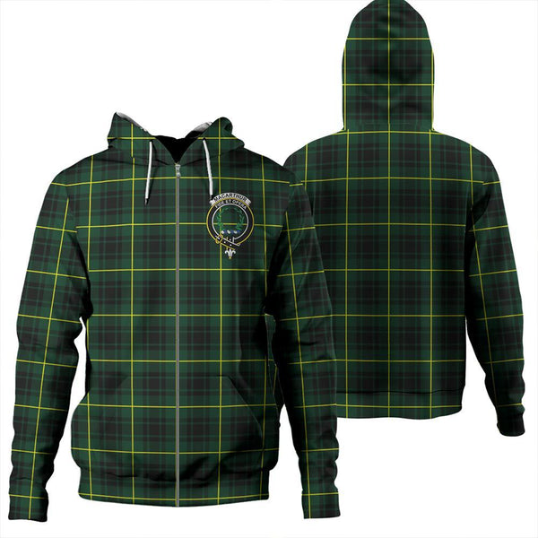 MacArthur Modern Tartan Classic Crest Zipper Hoodie