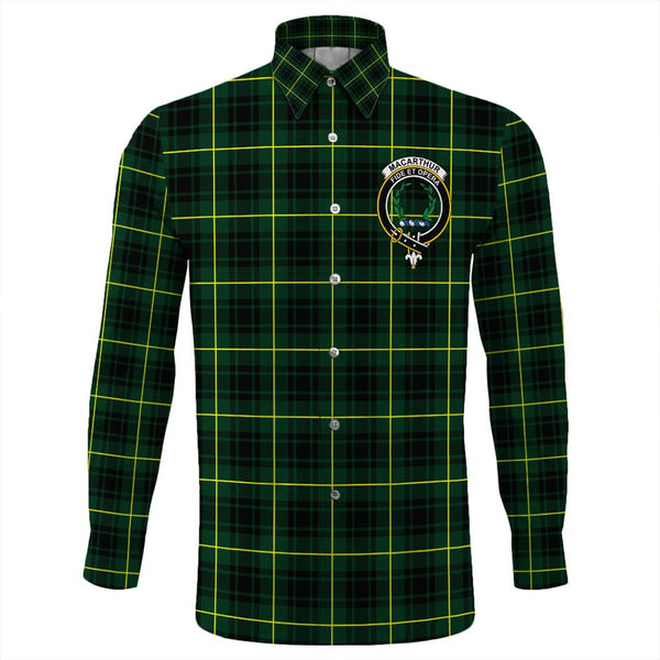 MacArthur Modern Tartan Classic Crest Long Sleeve Button Shirt