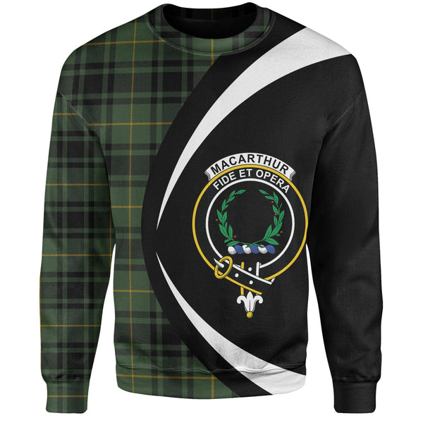 MacArthur Modern Clan Badge Tartan Sweatshirt Circle Style Personalized