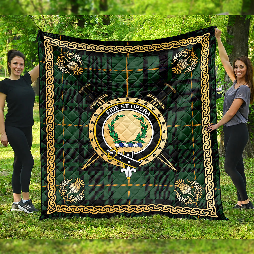 MacArthur Modern Clan Badge Tartan Premium Quilt Celtic Shield