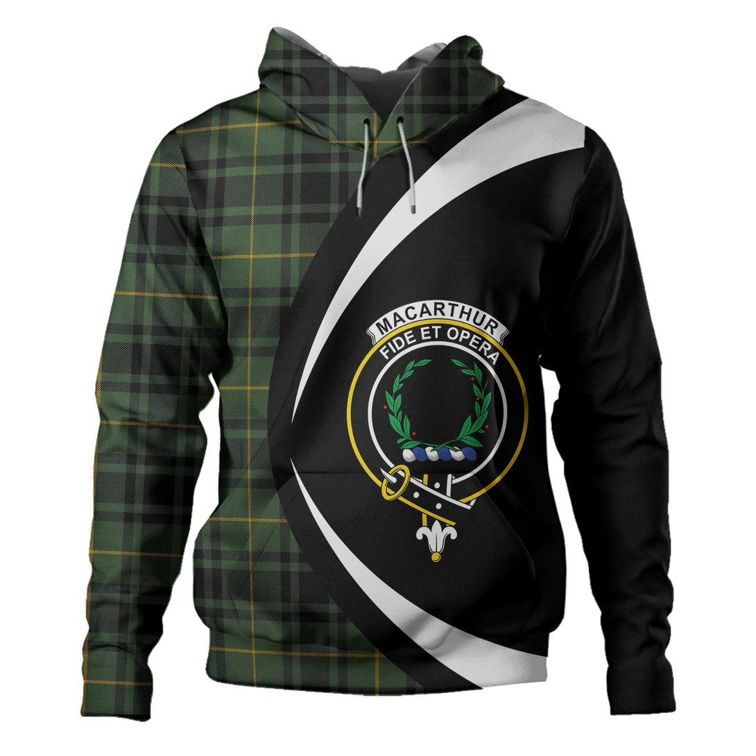 MacArthur Modern Clan Badge Tartan Hoodie Circle Style