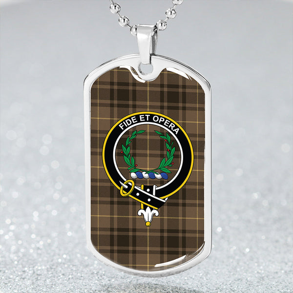 MacArthur Weathered Clan Badge Classic Tartan Dog Tag Necklace