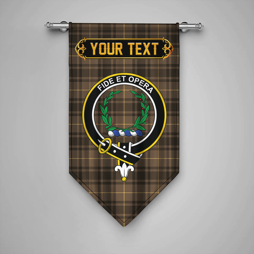 MacArthur Weathered Clan Badge Tartan Gonfalon Personalize