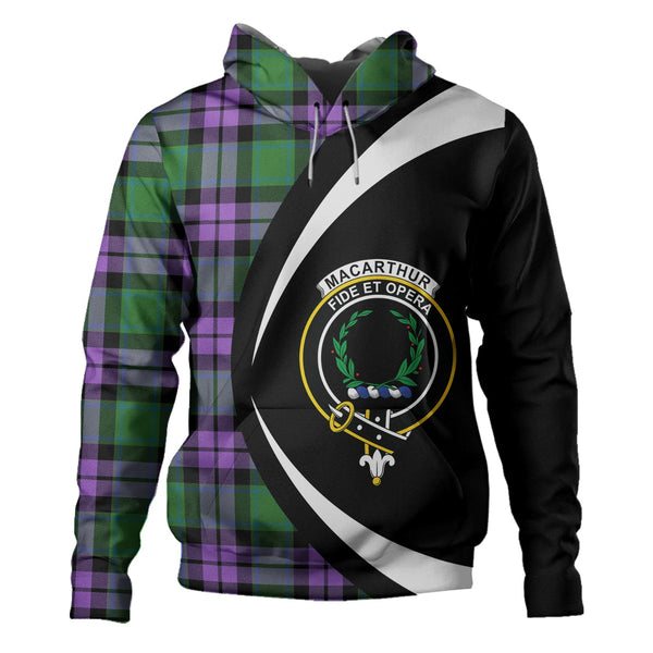 MacArthur of Milton Ancient Clan Badge Tartan Hoodie Circle Style