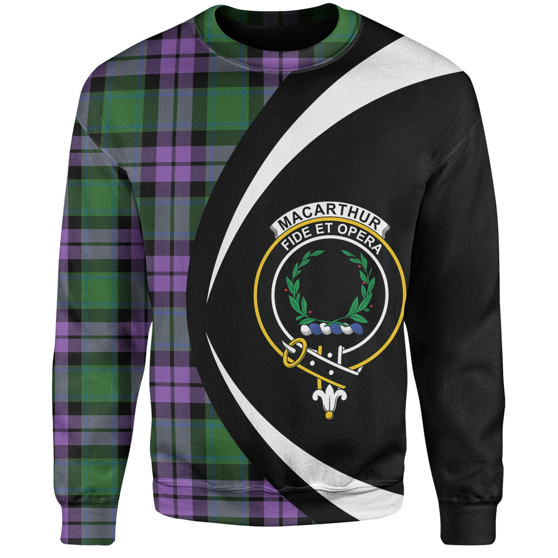 MacArthur of Milton Ancient Clan Badge Tartan Sweatshirt Circle Style Personalized