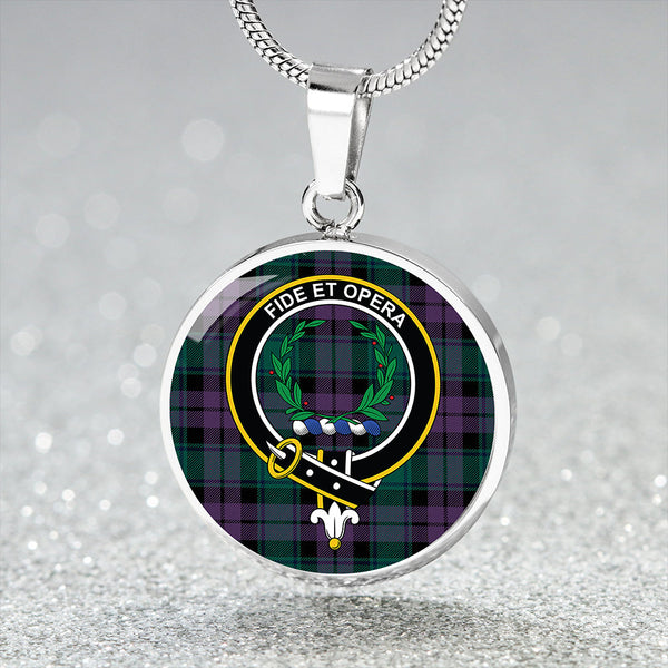 MacArthur of Milton Modern Clan Badge Tartan Classic Circle Necklace