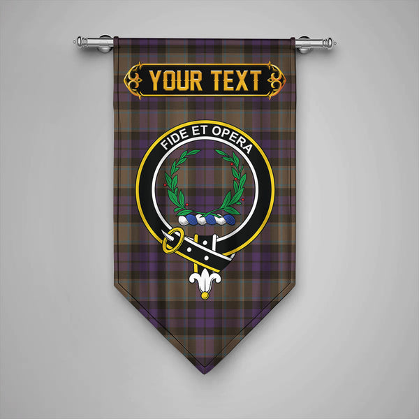 MacArthur of Milton Weathered Clan Badge Tartan Gonfalon Personalize