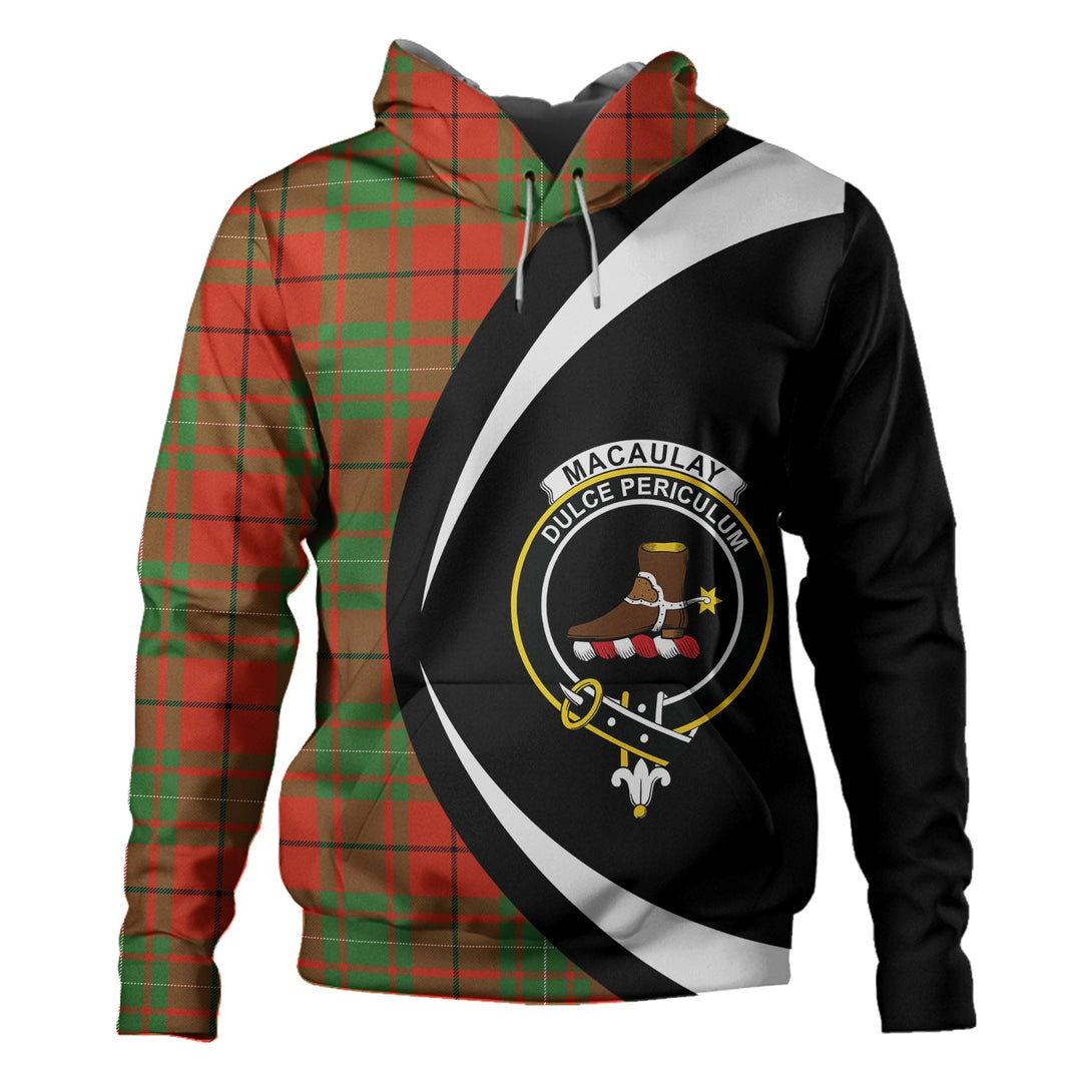 MacAulay Ancient Clan Badge Tartan Hoodie Circle Style