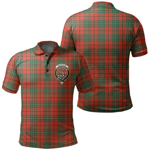 MacAulay Ancient Tartan Classic Crest Polo Shirt