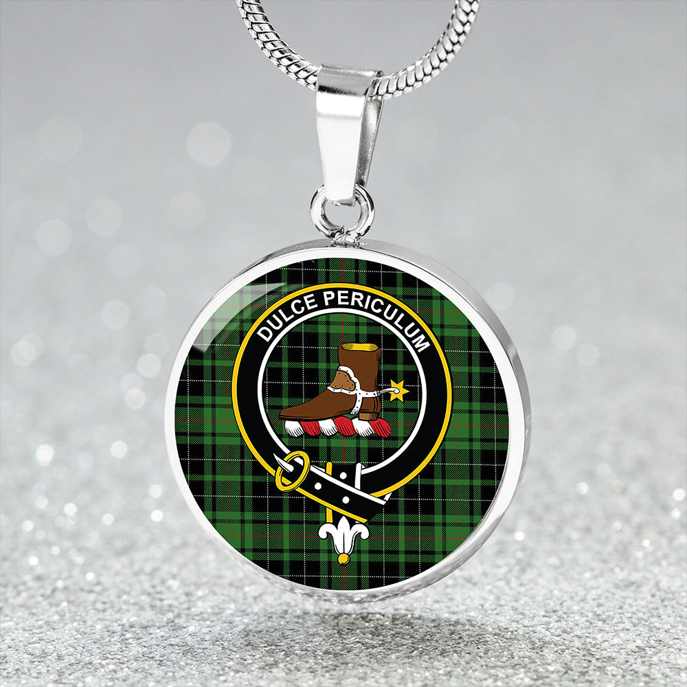 MacAulay Hunting Ancient Clan Badge Tartan Classic Circle Necklace