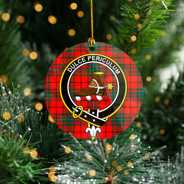 MacAulay Modern Clan Badge Tartan Plastic Christmas Ornaments