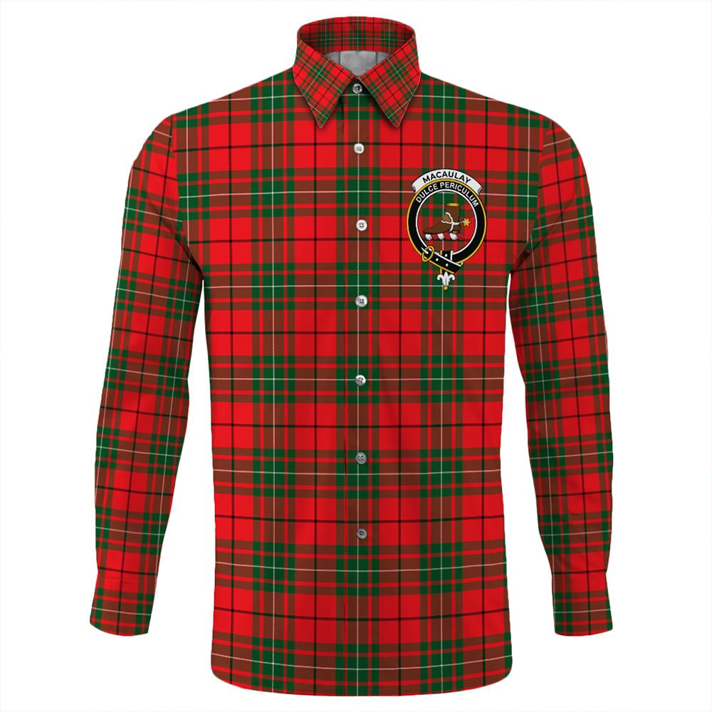 MacAulay Modern Tartan Classic Crest Long Sleeve Button Shirt