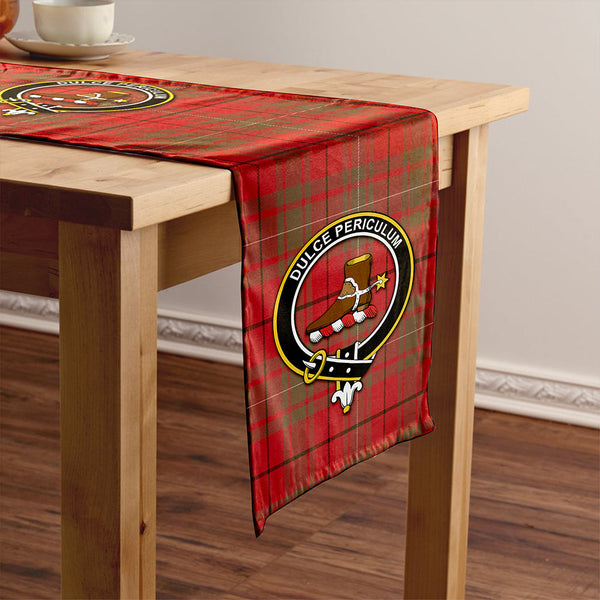 MacAulay Weathered Clan Badge Tartan Table Runner