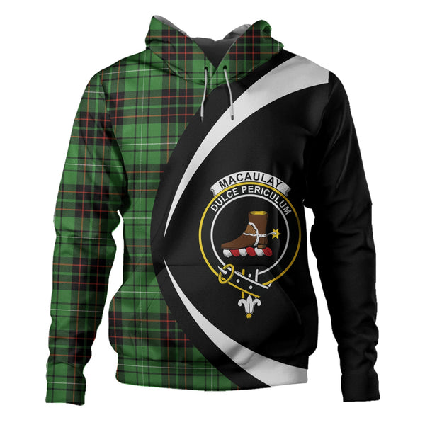 MacAulay of Lewis Ancient Clan Badge Tartan Hoodie Circle Style