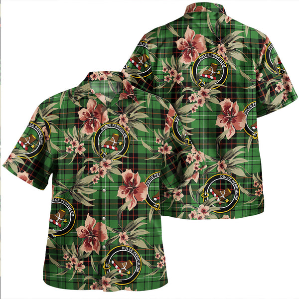 MacAulay of Lewis Ancient Clan Badge Tartan Aloha Hawaiian Shirt Tropical Old Style