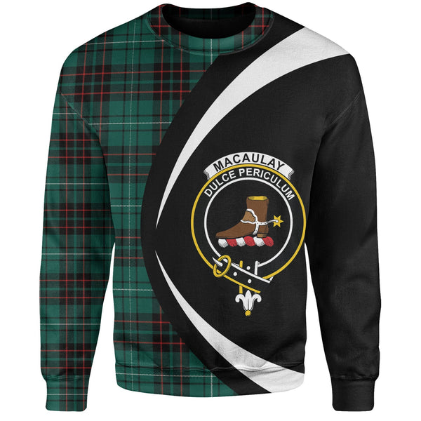 MacAulay of Lewis Modern Clan Badge Tartan Sweatshirt Circle Style Personalized