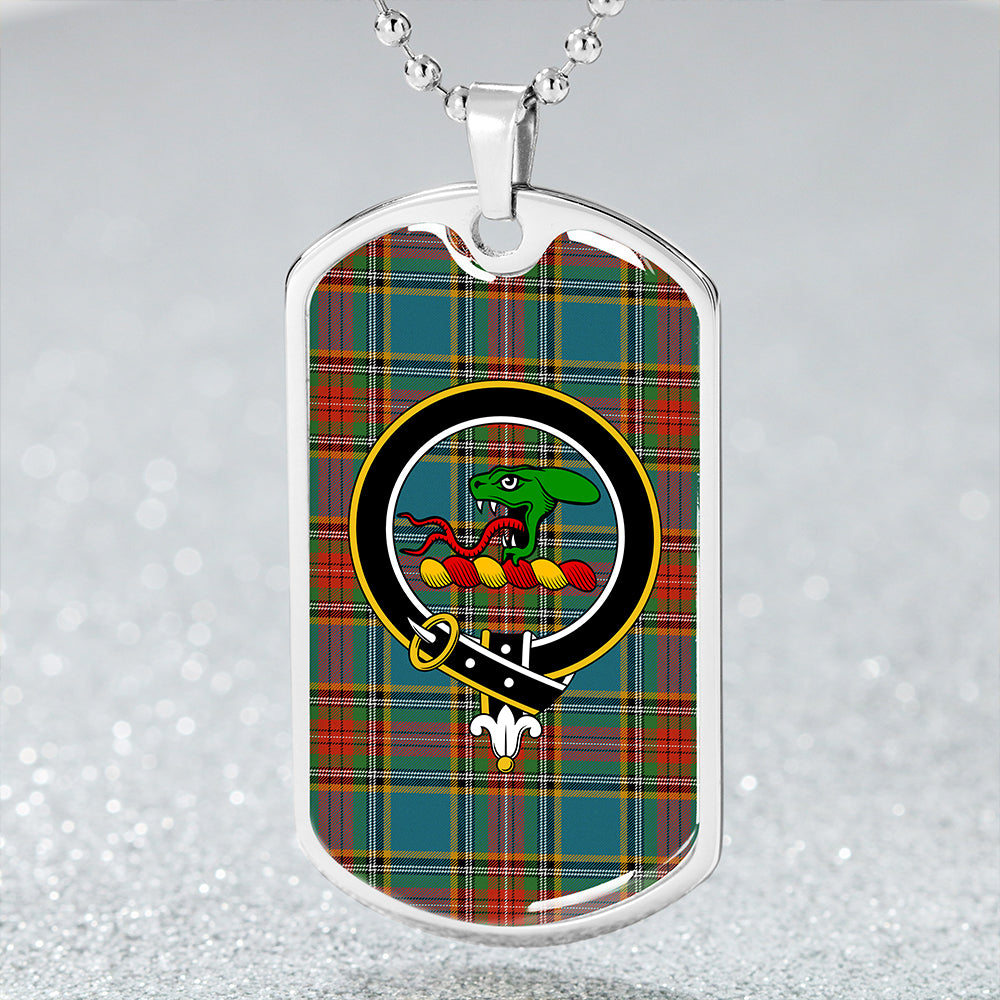 MacBeth Ancient Clan Badge Classic Tartan Dog Tag Necklace