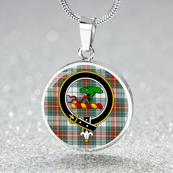 MacBeth Dress Ancient Clan Badge Tartan Classic Circle Necklace