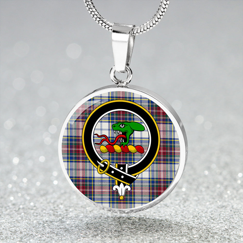 MacBeth Dress Modern Clan Badge Tartan Classic Circle Necklace