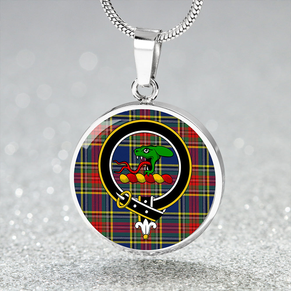 MacBeth Modern Clan Badge Tartan Classic Circle Necklace