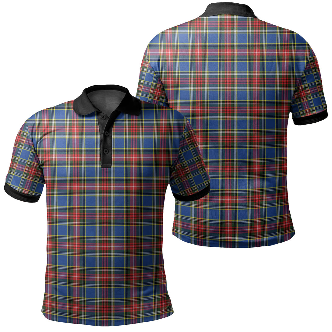 MacBeth Modern Tartan Classic Polo Shirt Black Neck 2 Style