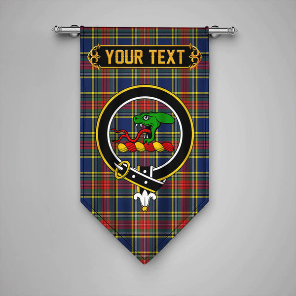 MacBeth Modern Clan Badge Tartan Gonfalon Personalize