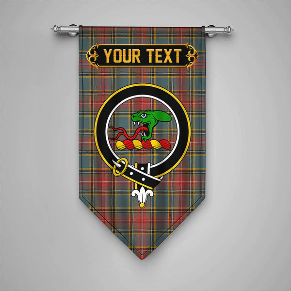 MacBeth Weathered Clan Badge Tartan Gonfalon Personalize