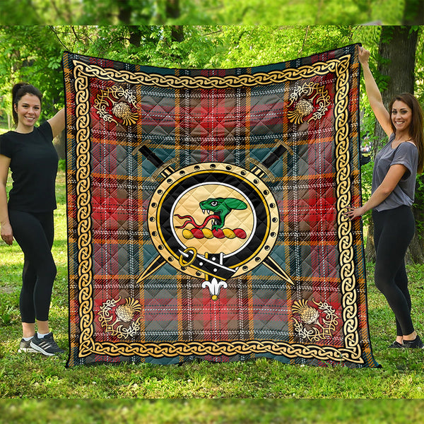 MacBeth Weathered Clan Badge Tartan Premium Quilt Celtic Shield