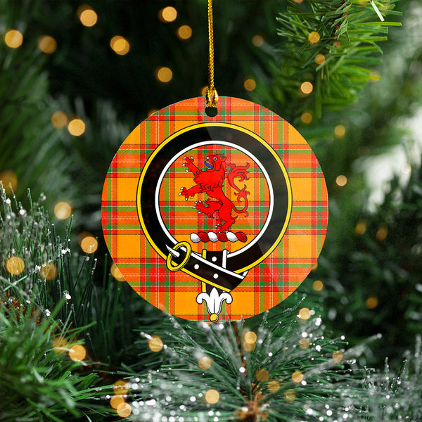 MacBrair Ancient Clan Badge Tartan Plastic Christmas Ornaments