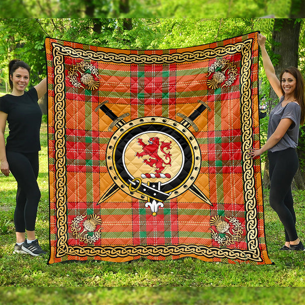 MacBrair Ancient Clan Badge Tartan Premium Quilt Celtic Shield