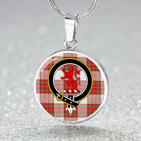 MacBrair Dress Modern Clan Badge Tartan Classic Circle Necklace