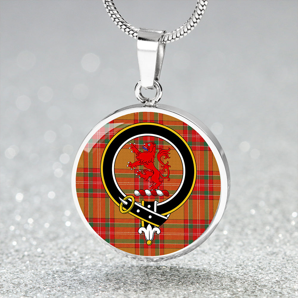 MacBrair Modern Clan Badge Tartan Classic Circle Necklace