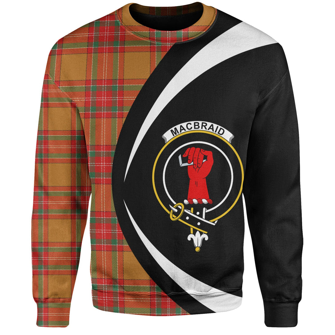 MacBrair Modern Clan Badge Tartan Sweatshirt Circle Style Personalized