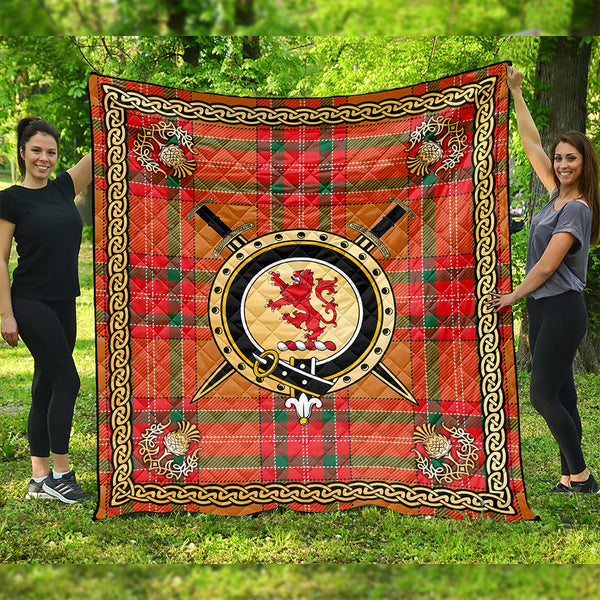 MacBrair Modern Clan Badge Tartan Premium Quilt Celtic Shield