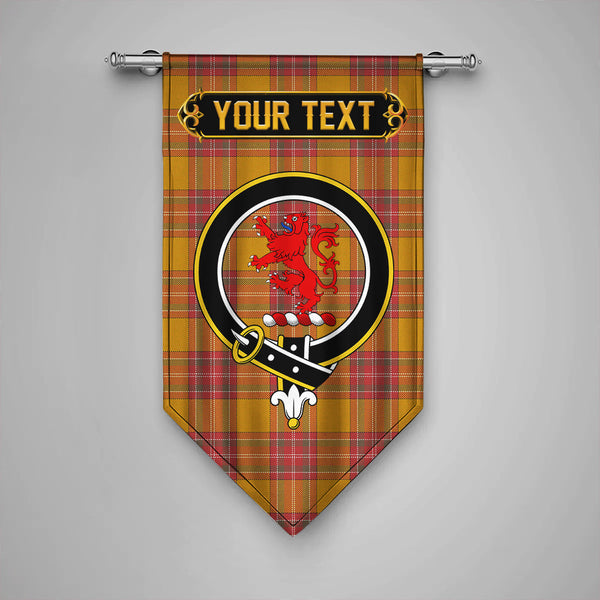 MacBrair Weathered Clan Badge Tartan Gonfalon Personalize