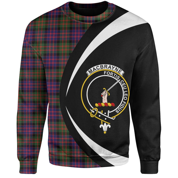 MacBrayne Clan Badge Tartan Sweatshirt Circle Style Personalized