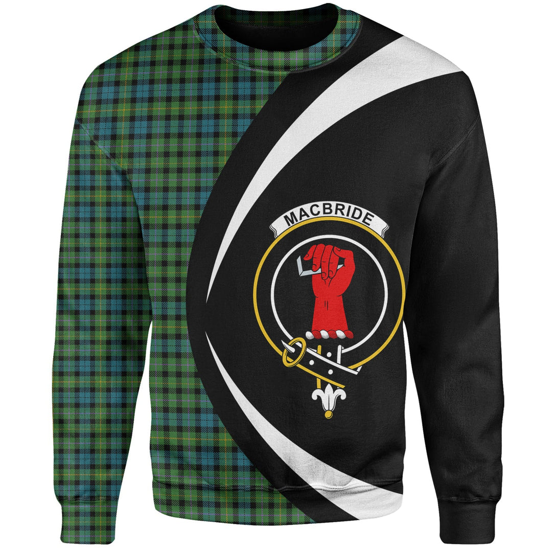 MacBride Ancient Clan Badge Tartan Sweatshirt Circle Style Personalized