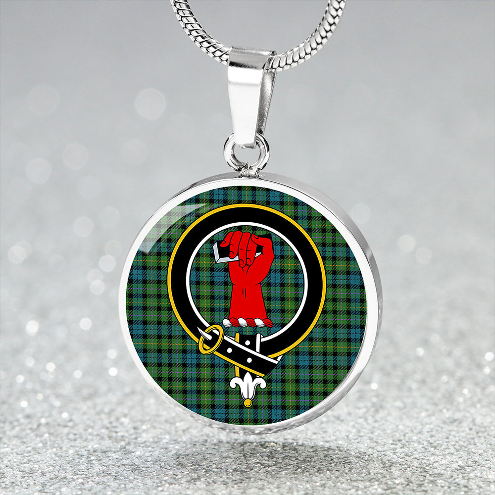 MacBride Ancient Clan Badge Tartan Classic Circle Necklace