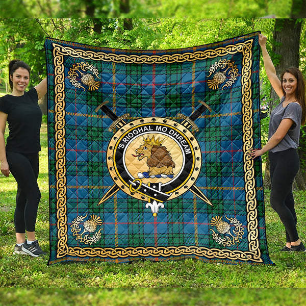 MacCainsh Ancient Clan Badge Tartan Premium Quilt Celtic Shield