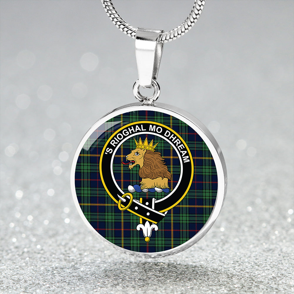 MacCainsh Modern Clan Badge Tartan Classic Circle Necklace